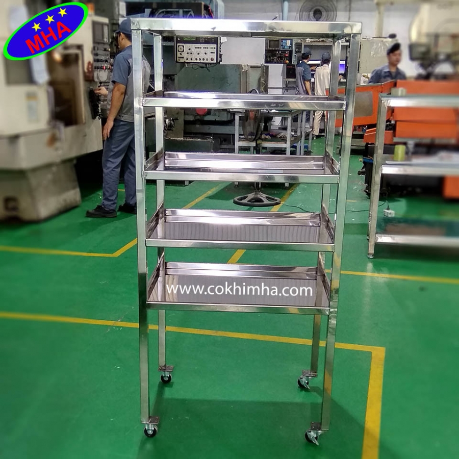 Kệ để hàng inox 5 tầng trong công nghiệp